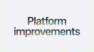 The “Platform improvements” title slide